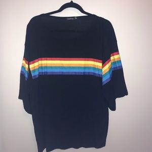 Brad new Boohoo Rainbow T Shirt